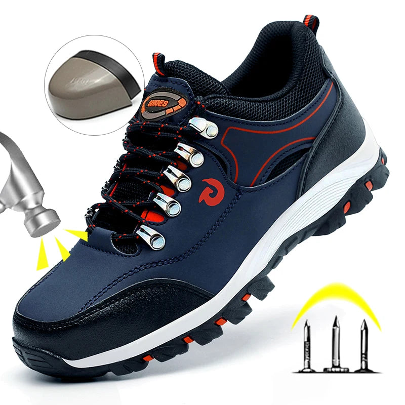 Men’s Steel Toe Work Boots – Puncture-Proof Safety Shoes