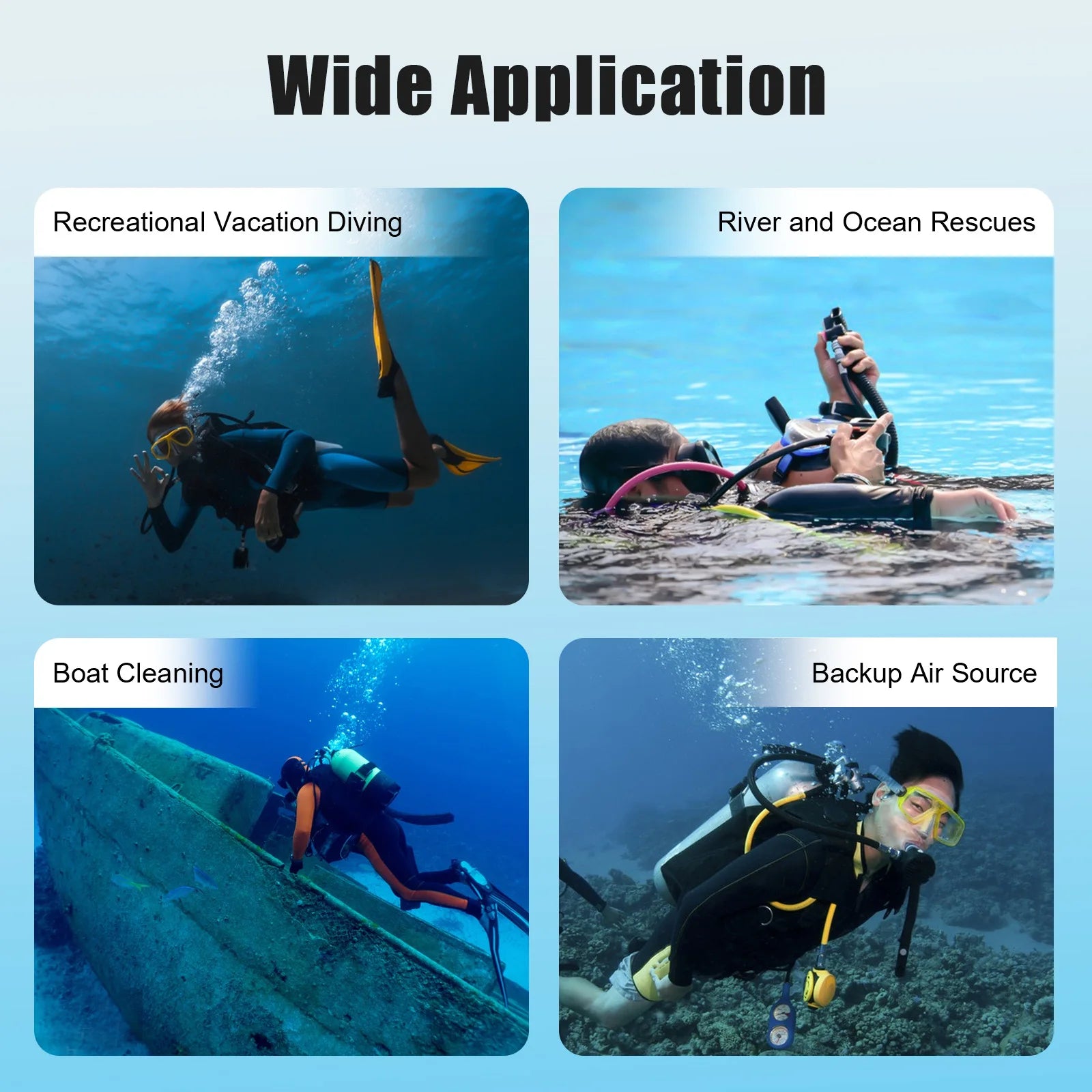 0.5L Mini Scuba Tank – Portable Diving Oxygen Cylinder for 5–10 Min Use