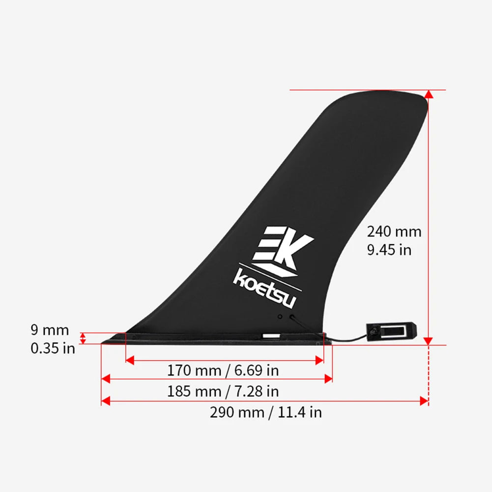 10" Detachable Surfboard Fin – Longboard & SUP Tail Fin Replacement