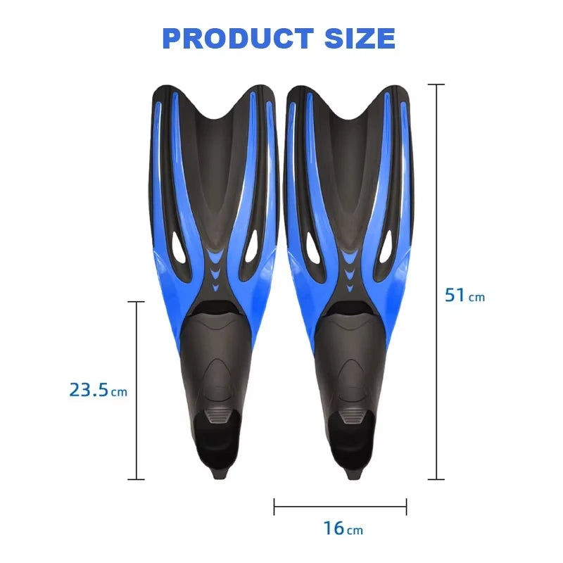 Professional Diving Fins – Flexible Non-Slip Swim Flippers