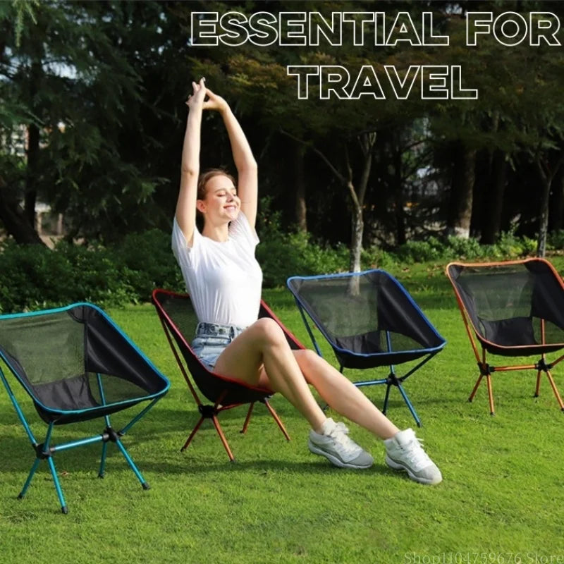 Ultra-Light Foldable Outdoor Chair – Aluminum Alloy Moon Chair
