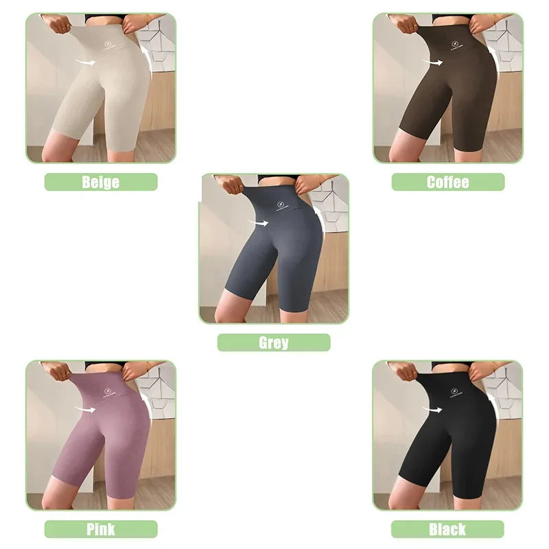 Women’s High-Waist Sports Shorts – Cycling, Jogging & Gym