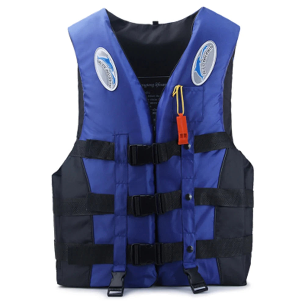 Adjustable Adult & Kids Swimming Life Jacket – Safety Vest with Whistle
