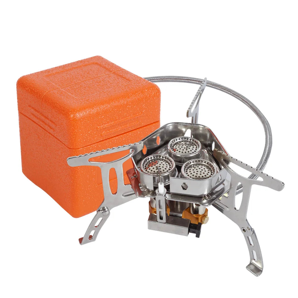 3-Head Gas Stove – 5800W Folding Camping Burner