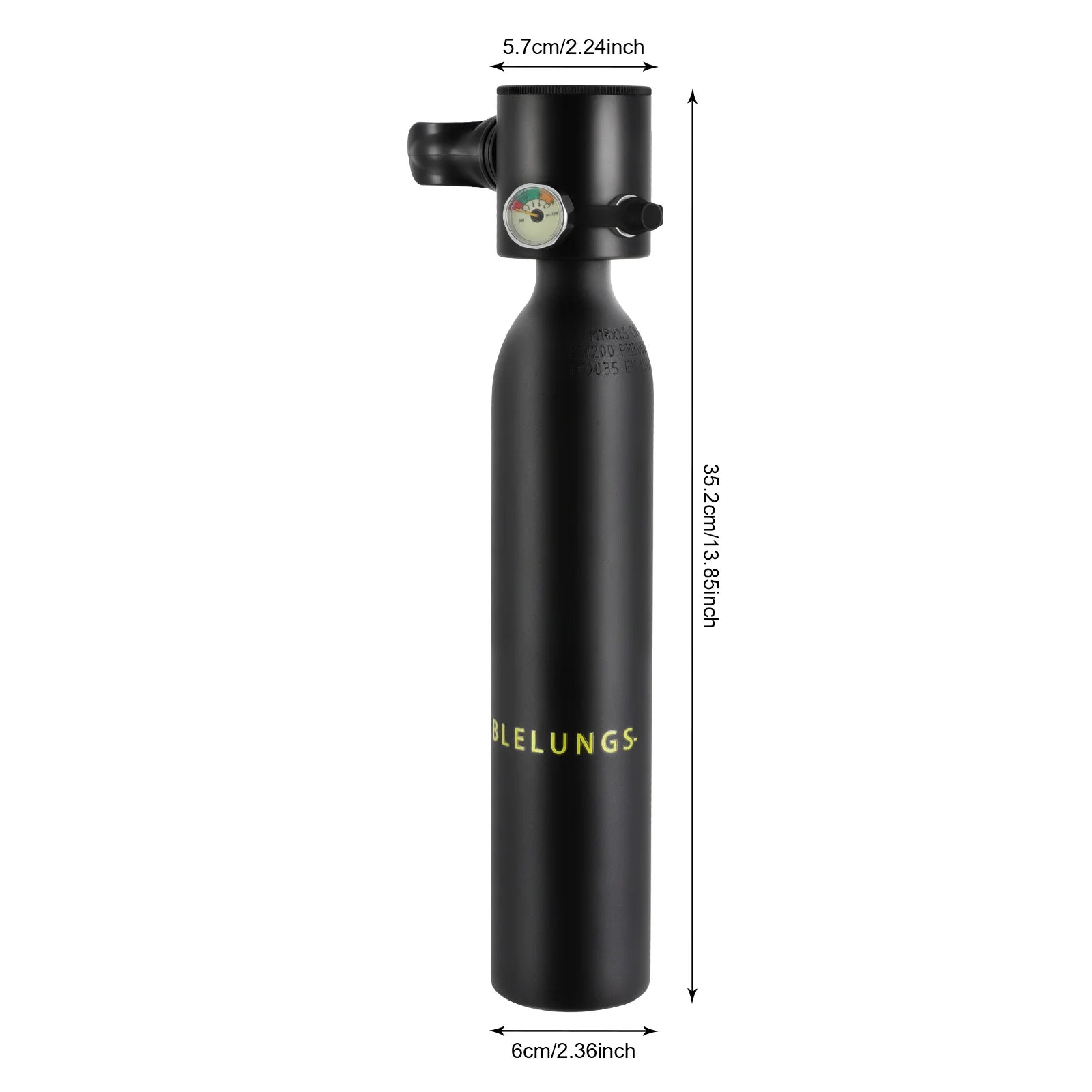 0.5L Mini Scuba Tank – Portable Diving Oxygen Cylinder for 5–10 Min Use