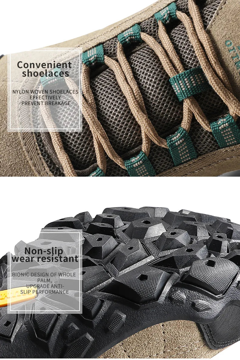 Men’s Luxury Leather Hiking & Trekking Shoes – Winter Outdoor Sneakers