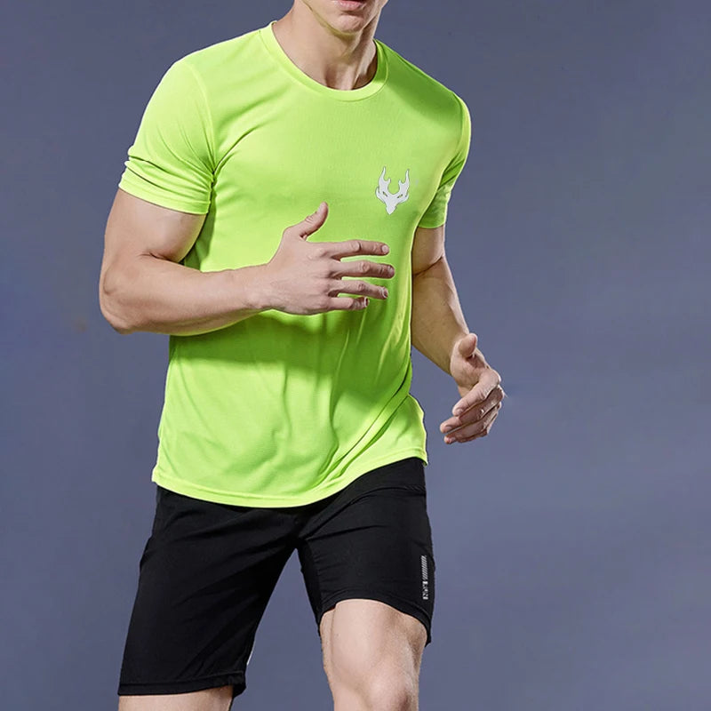 Men’s Quick-Dry Running T-Shirt – Summer Sports & Gym Tee