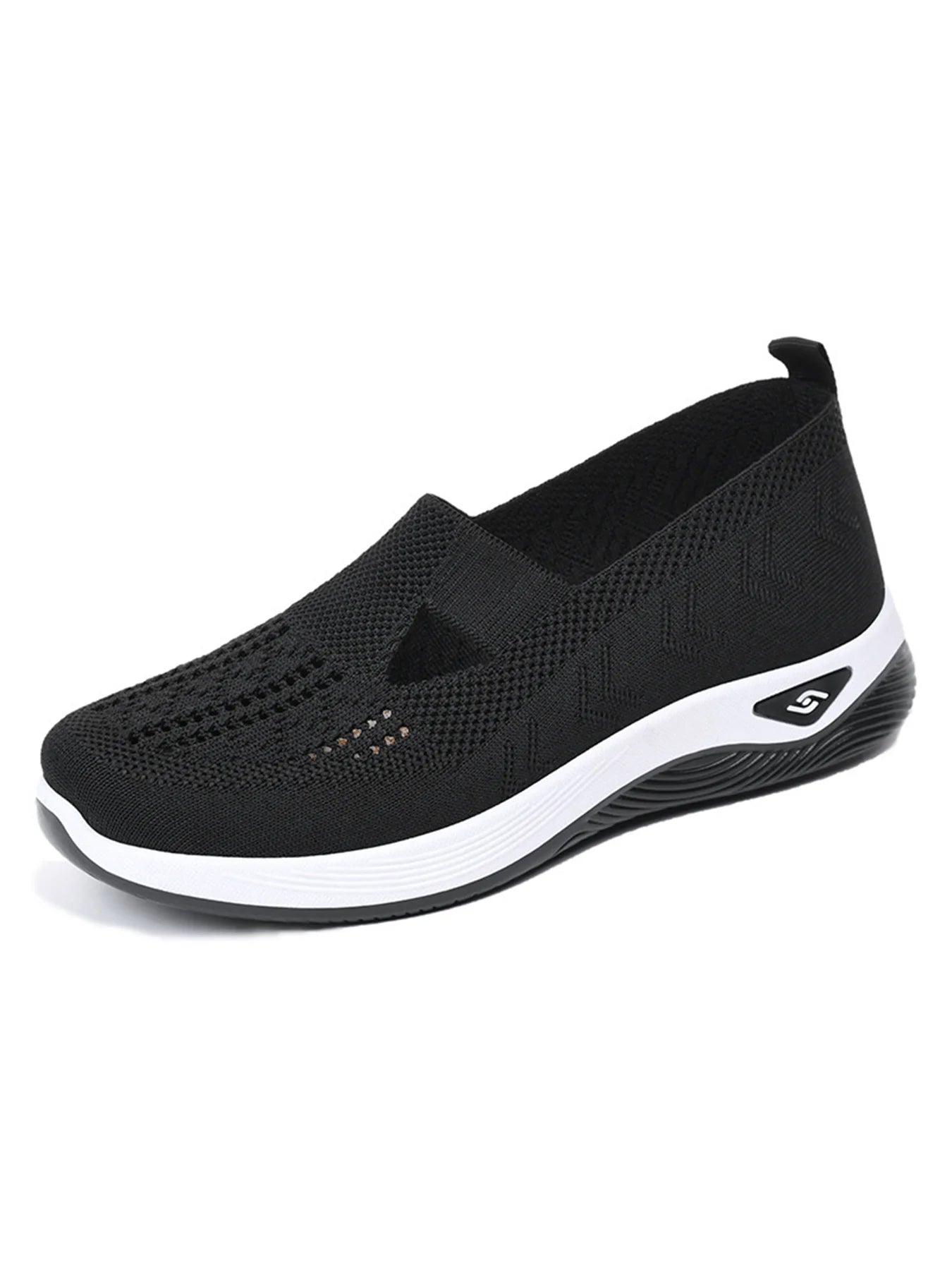 Women’s Solid Color Breathable Sneakers – Low-Top Casual Shoes