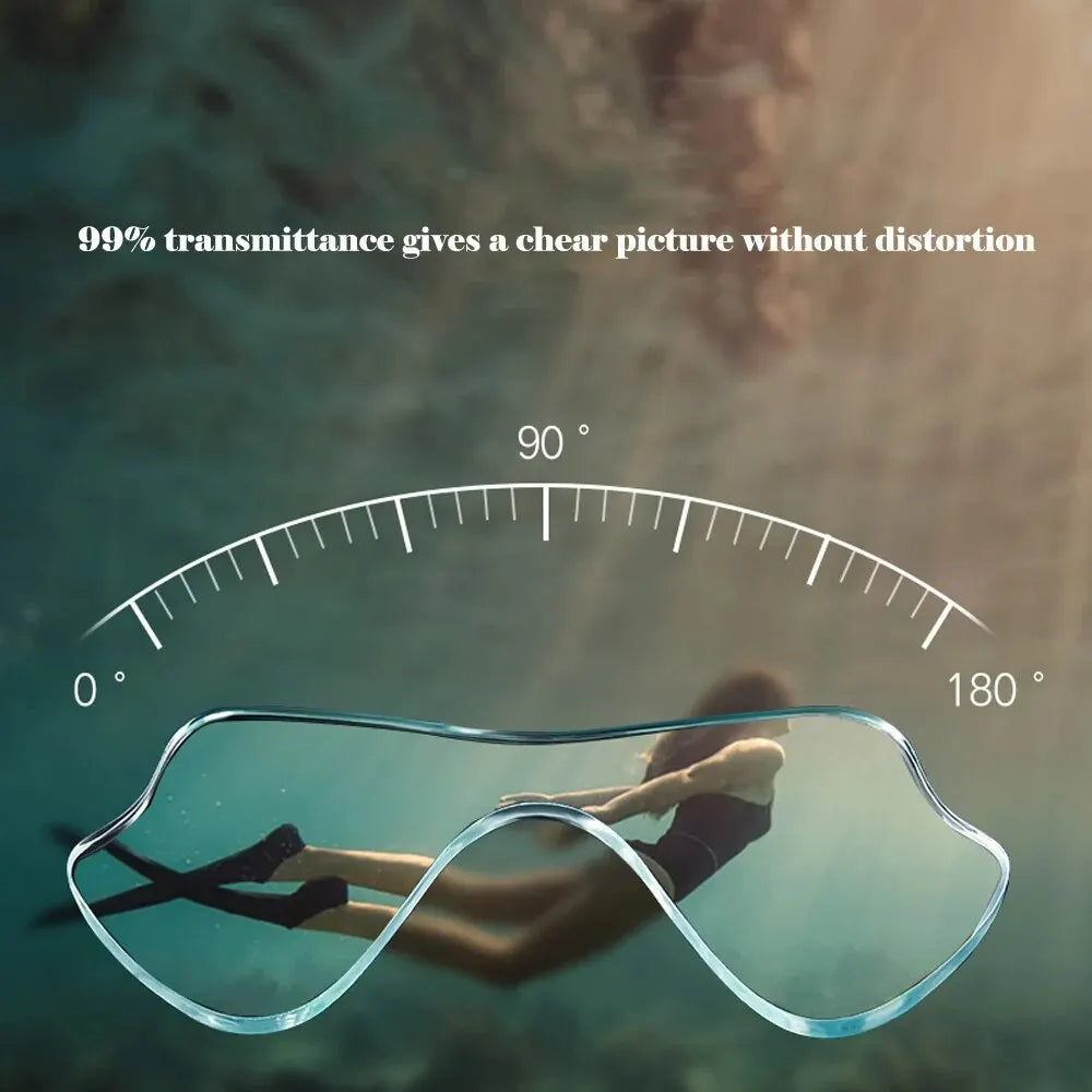 Dry Snorkel Set with Panoramic Mask – Professional Diving Gear for Adults