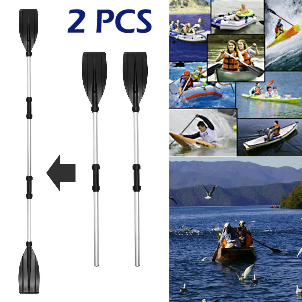 1 Pair Adjustable Aluminium Kayak Paddles – Detachable & Portable