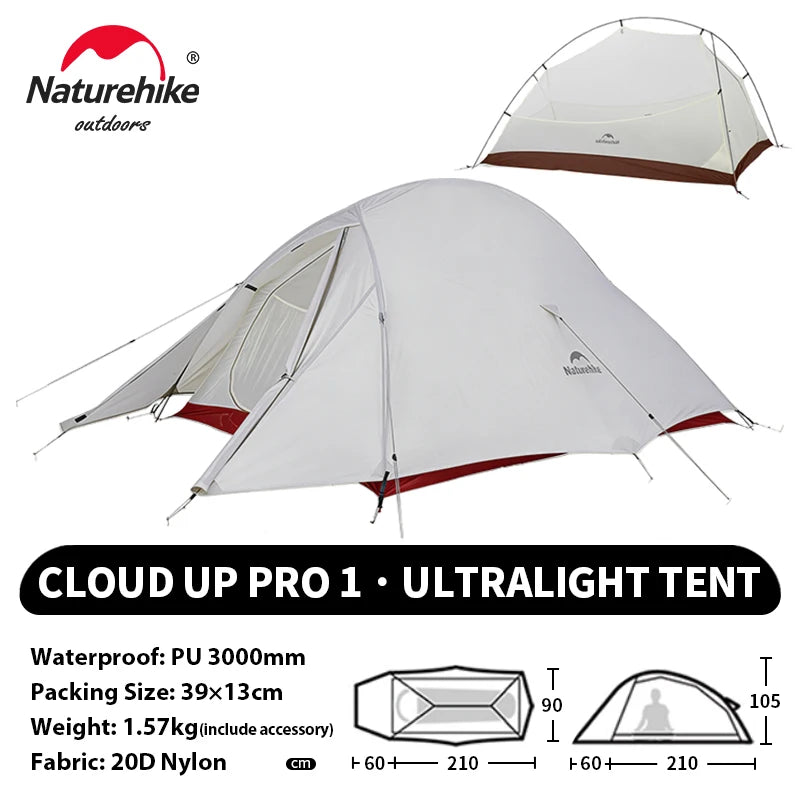 Naturehike 2-Person Waterproof Trekking Tent – Lightweight 3-Season Outdoor Shelter