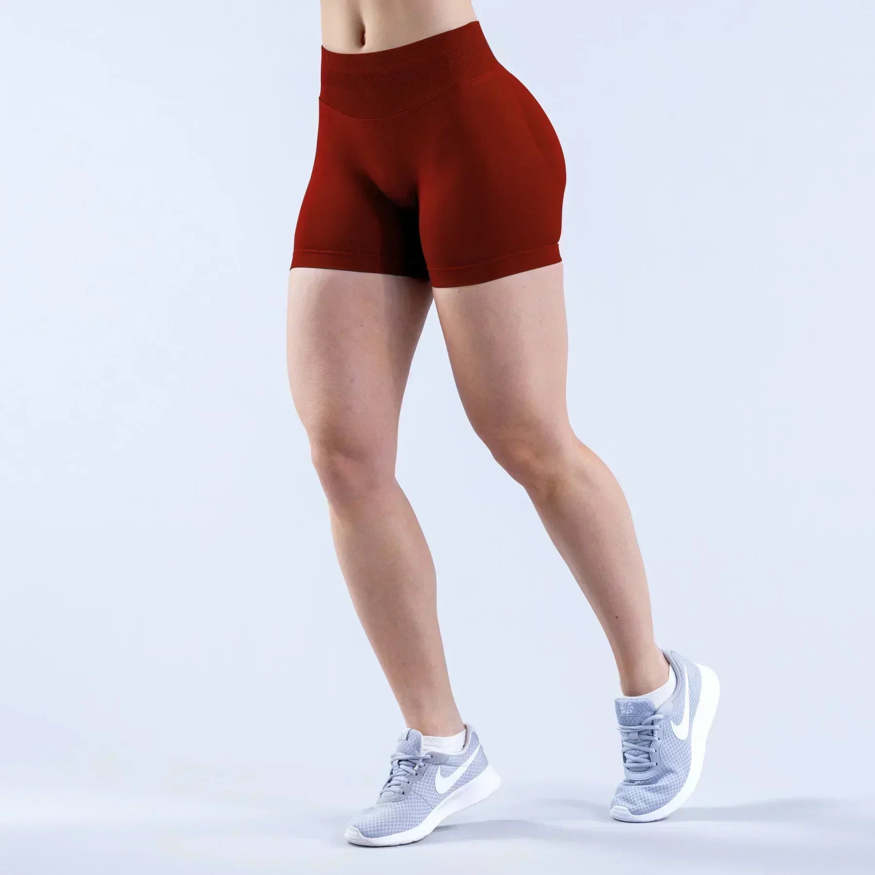 High-Waist Summer Yoga Shorts – Solid Color Fitness Leggings
