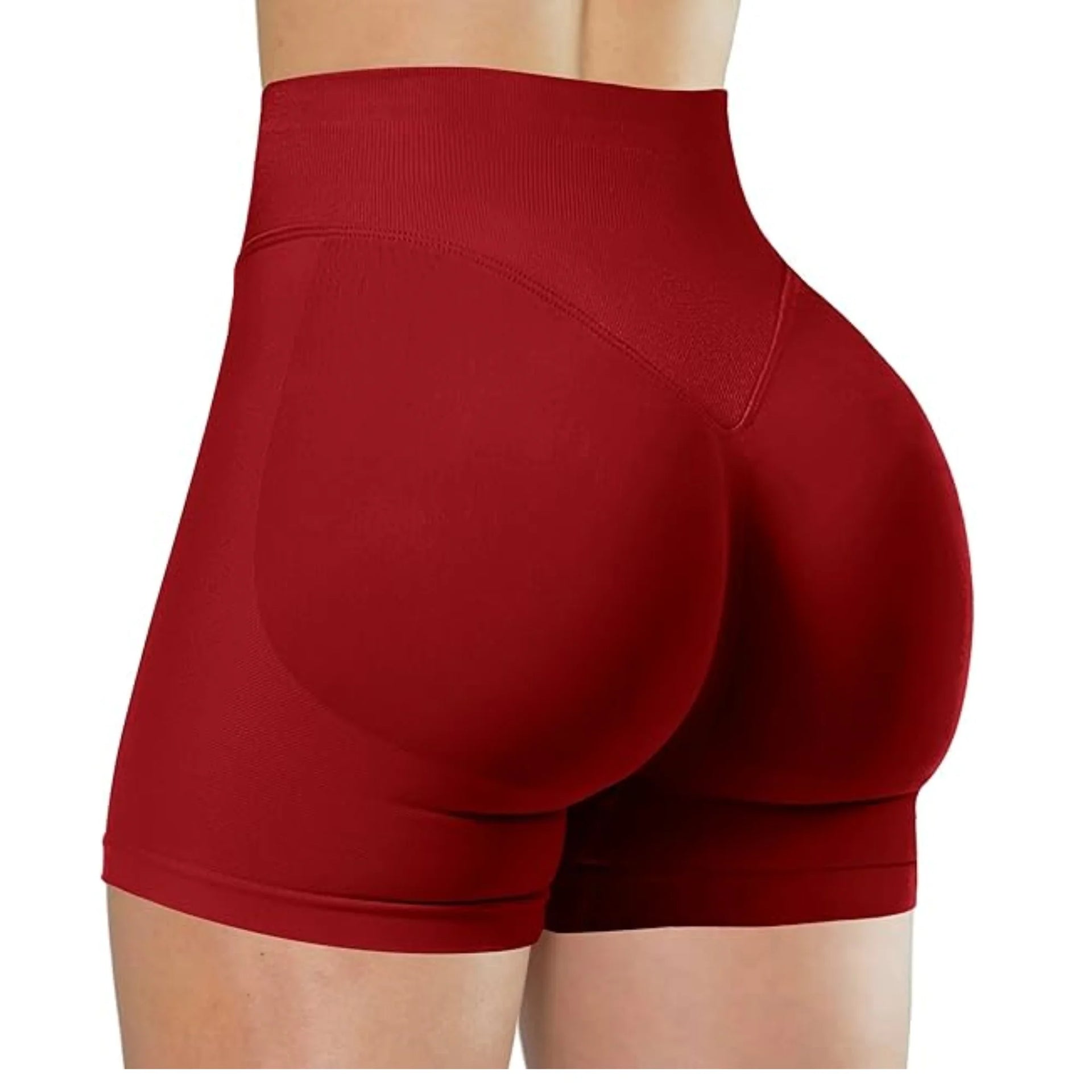 High-Waist Summer Yoga Shorts – Solid Color Fitness Leggings