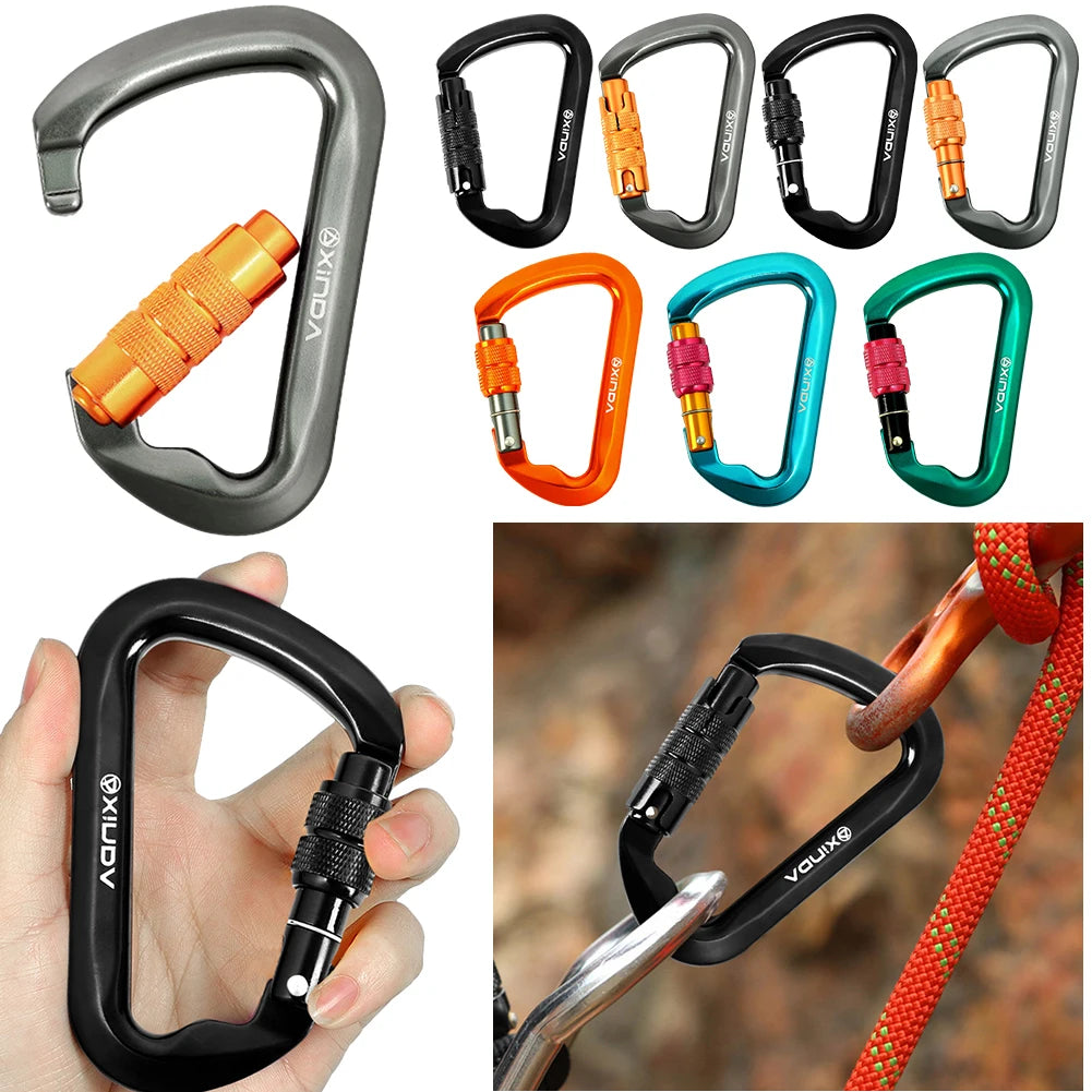 30kN Locking Carabiner – Heavy-Duty D-Shaped Climbing Carabiner