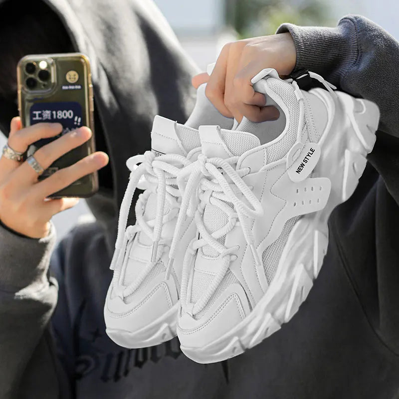Men’s Breathable Thick-Soled Sneakers – Comfortable Casual & Running Shoes