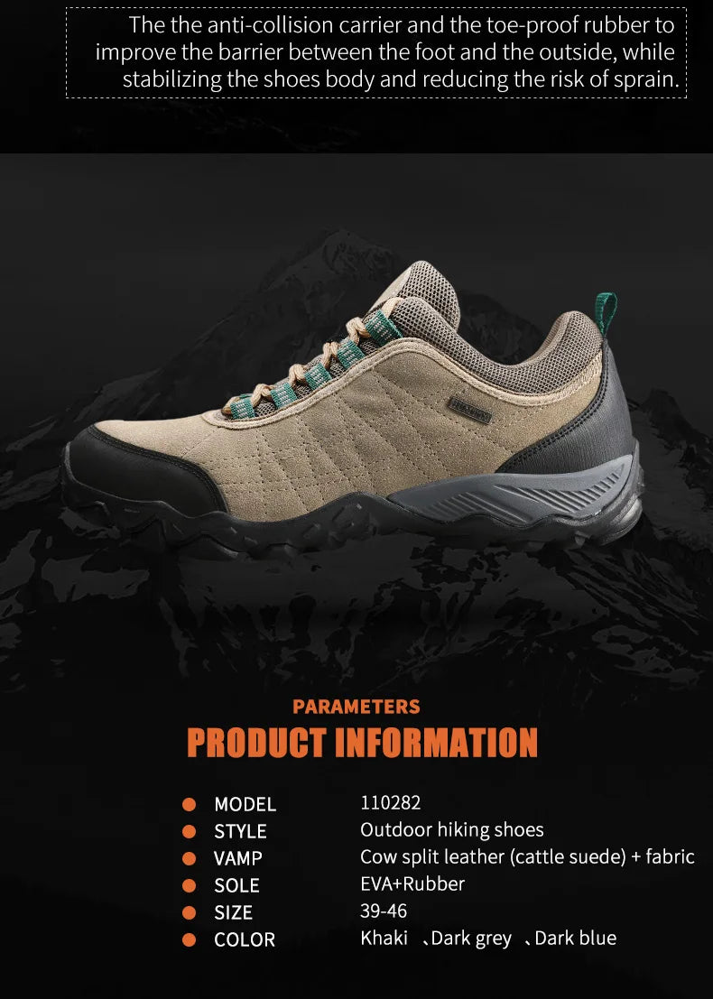 Men’s Luxury Leather Hiking & Trekking Shoes – Winter Outdoor Sneakers