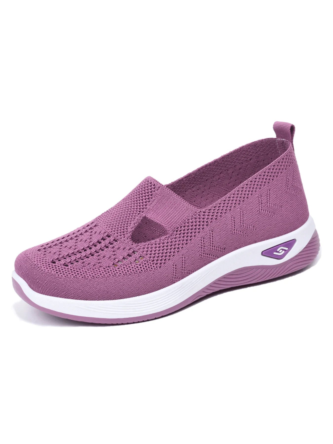 Women’s Solid Color Breathable Sneakers – Low-Top Casual Shoes