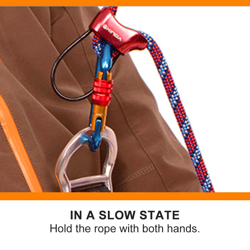 RMOJOYCE ATC Belay Device – 25kN Aluminum Rock Climbing Descender