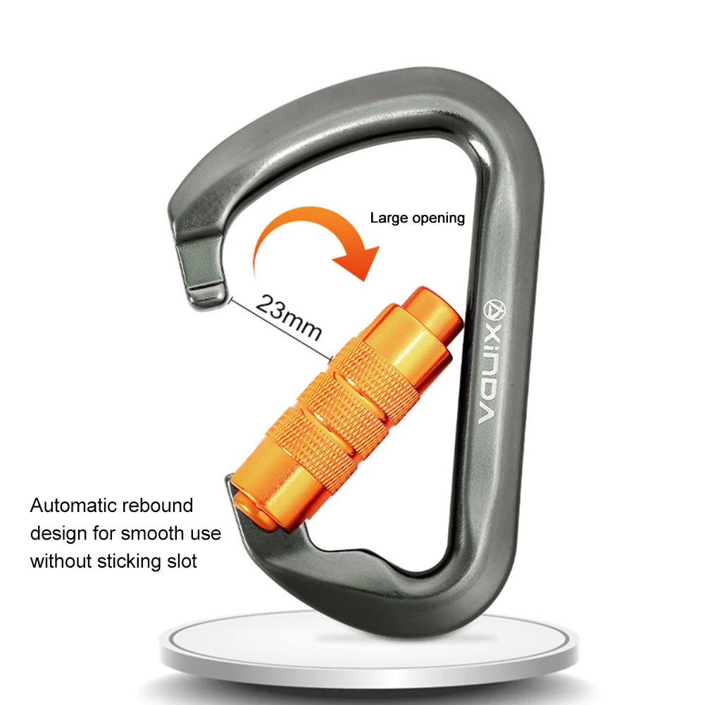 30kN Locking Carabiner – Heavy-Duty D-Shaped Climbing Carabiner