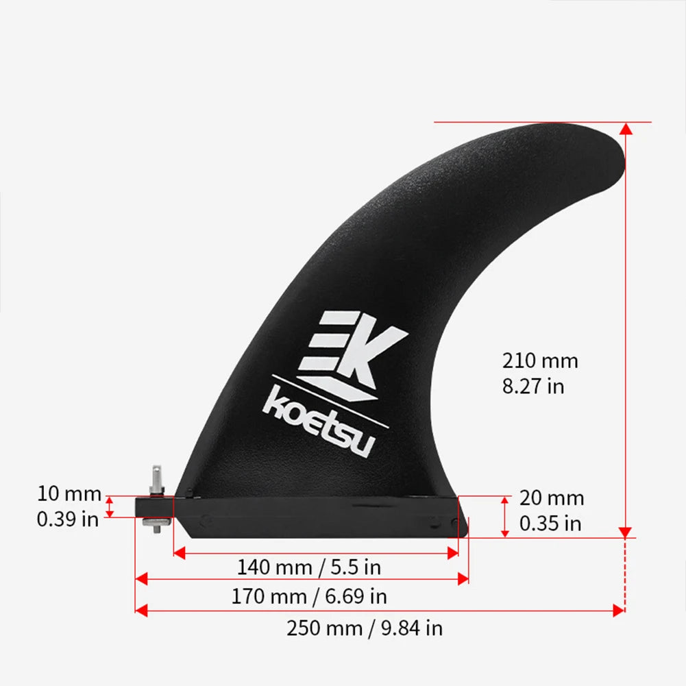 10" Detachable Surfboard Fin – Longboard & SUP Tail Fin Replacement