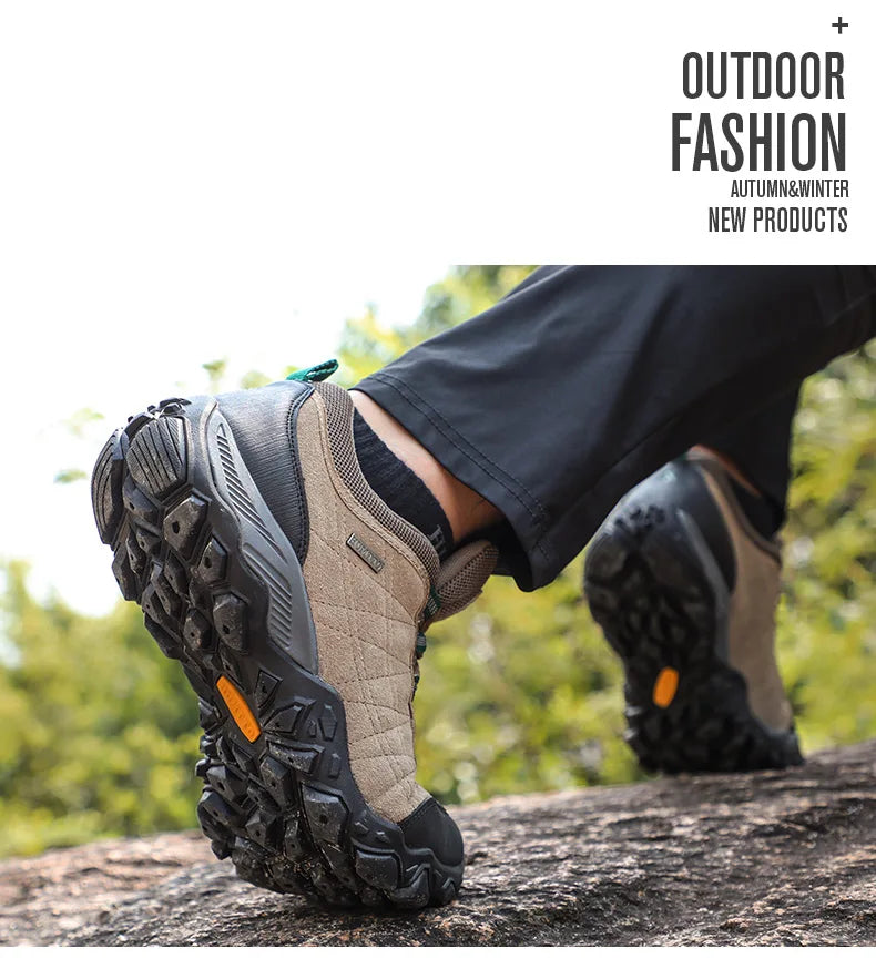 Men’s Luxury Leather Hiking & Trekking Shoes – Winter Outdoor Sneakers
