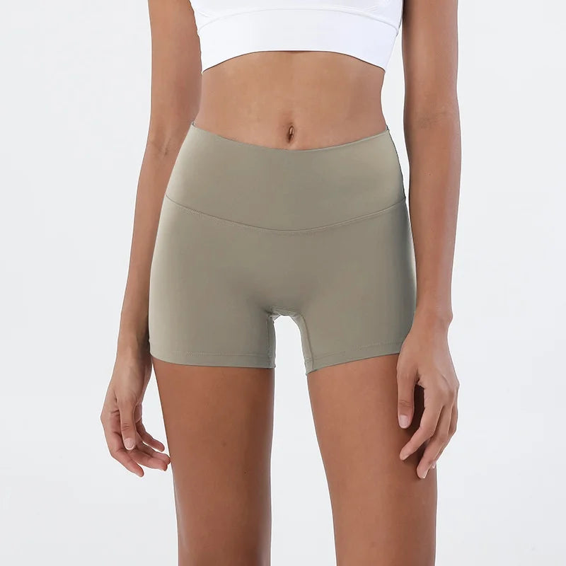 GymHUB High-Waist Hip-Lifting Yoga Shorts – 3/4 Quick-Dry Pants