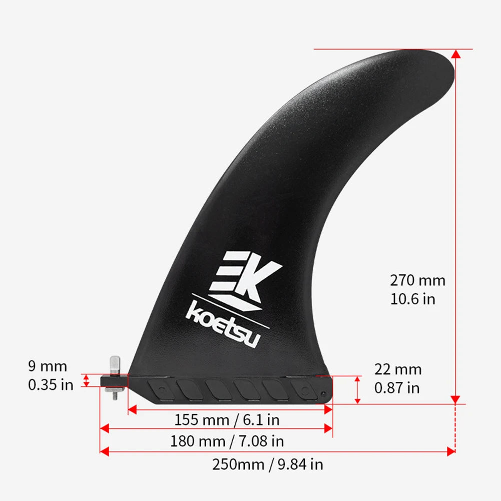 10" Detachable Surfboard Fin – Longboard & SUP Tail Fin Replacement