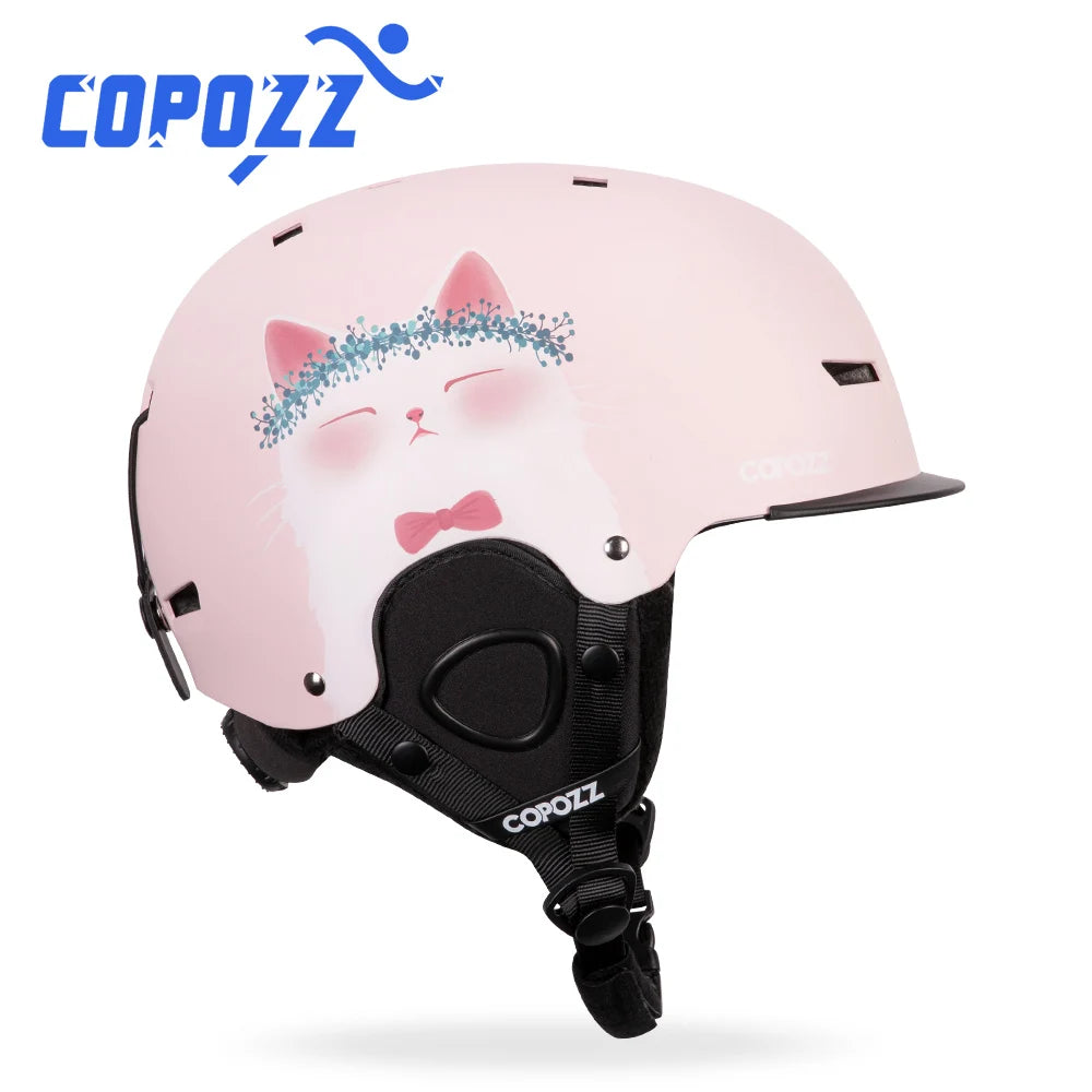 Cartoon Half-Cover Ski Helmet – Anti-Impact Sports Helmet for Adults & Kids