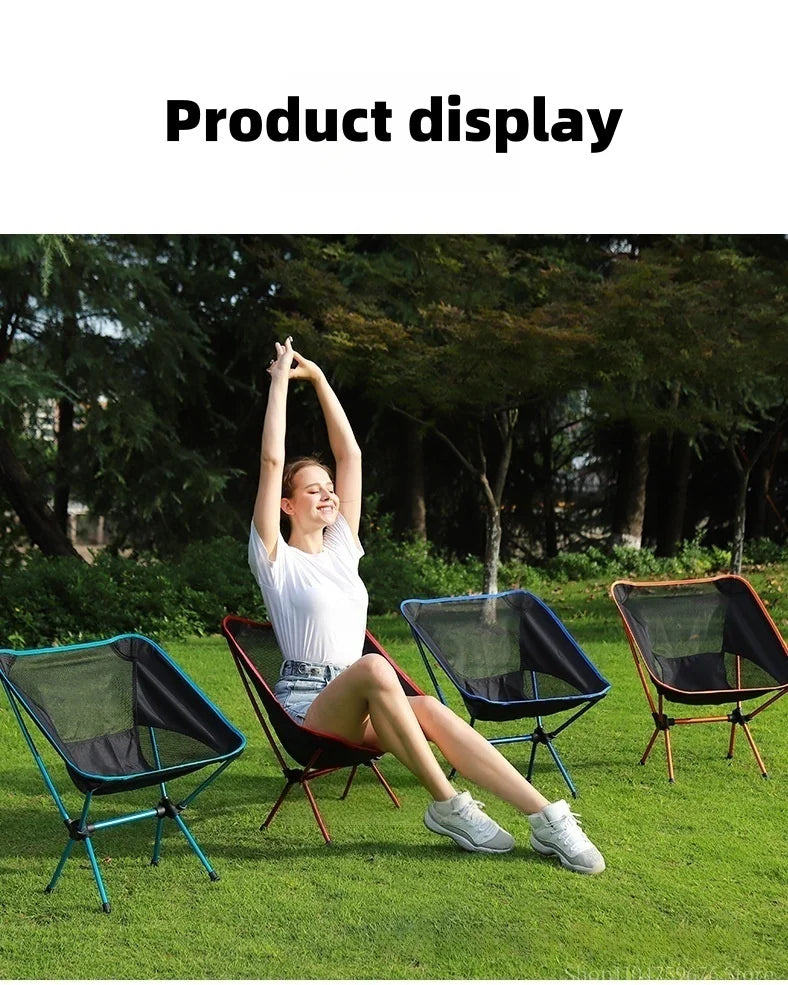 Ultra-Light Foldable Outdoor Chair – Aluminum Alloy Moon Chair