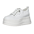 9cm Platform Leather Sneakers – Women’s Casual Vulcanized Shoes