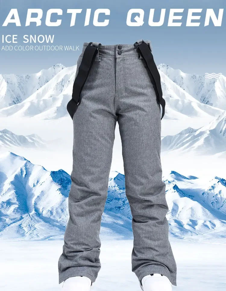Unisex Winter Ski Pants – Thick, Waterproof, Windproof Snow Trousers