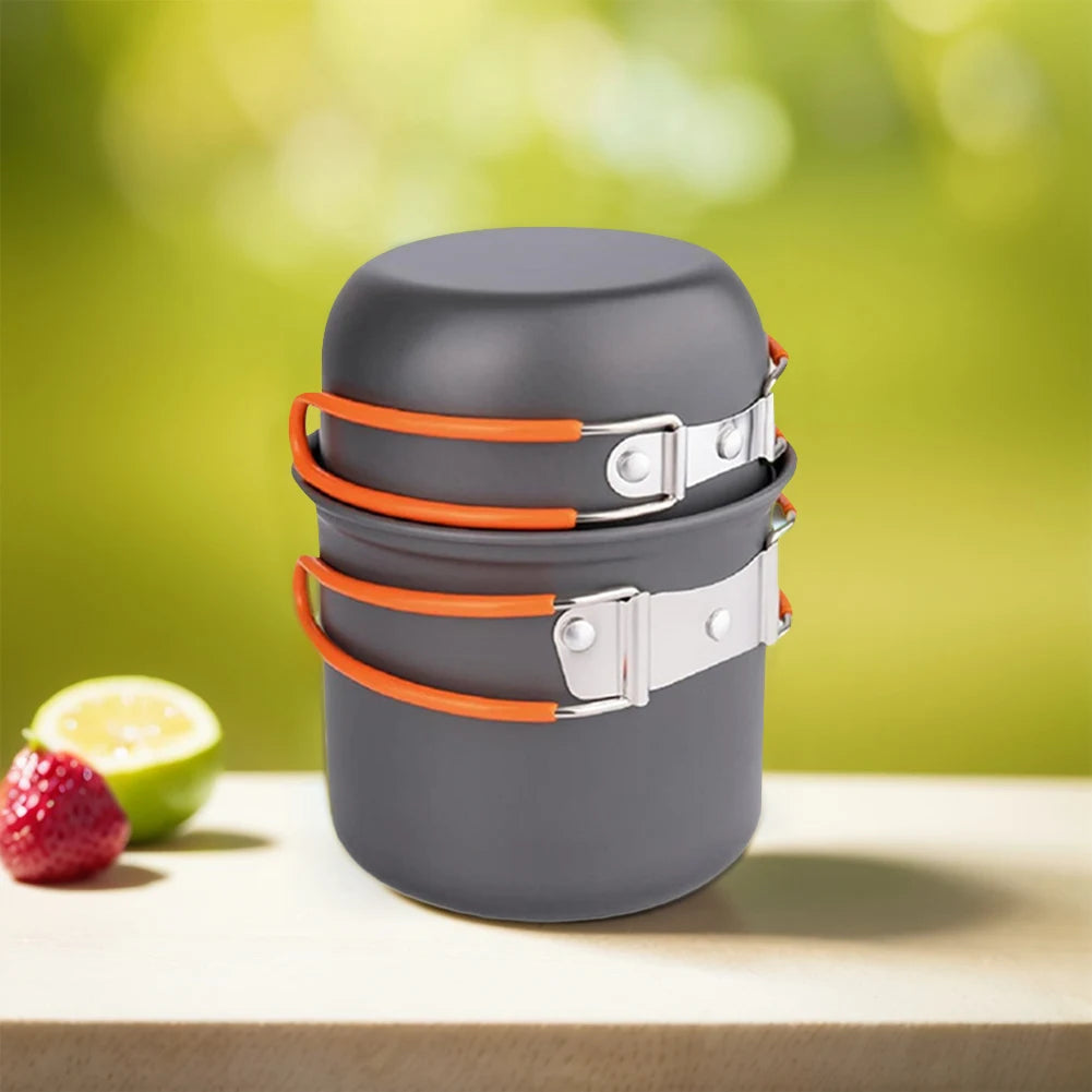 Camping Cookware Mess Kit – Portable Mini Stove & Tableware Set