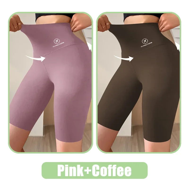 Women’s High-Waist Sports Shorts – Cycling, Jogging & Gym