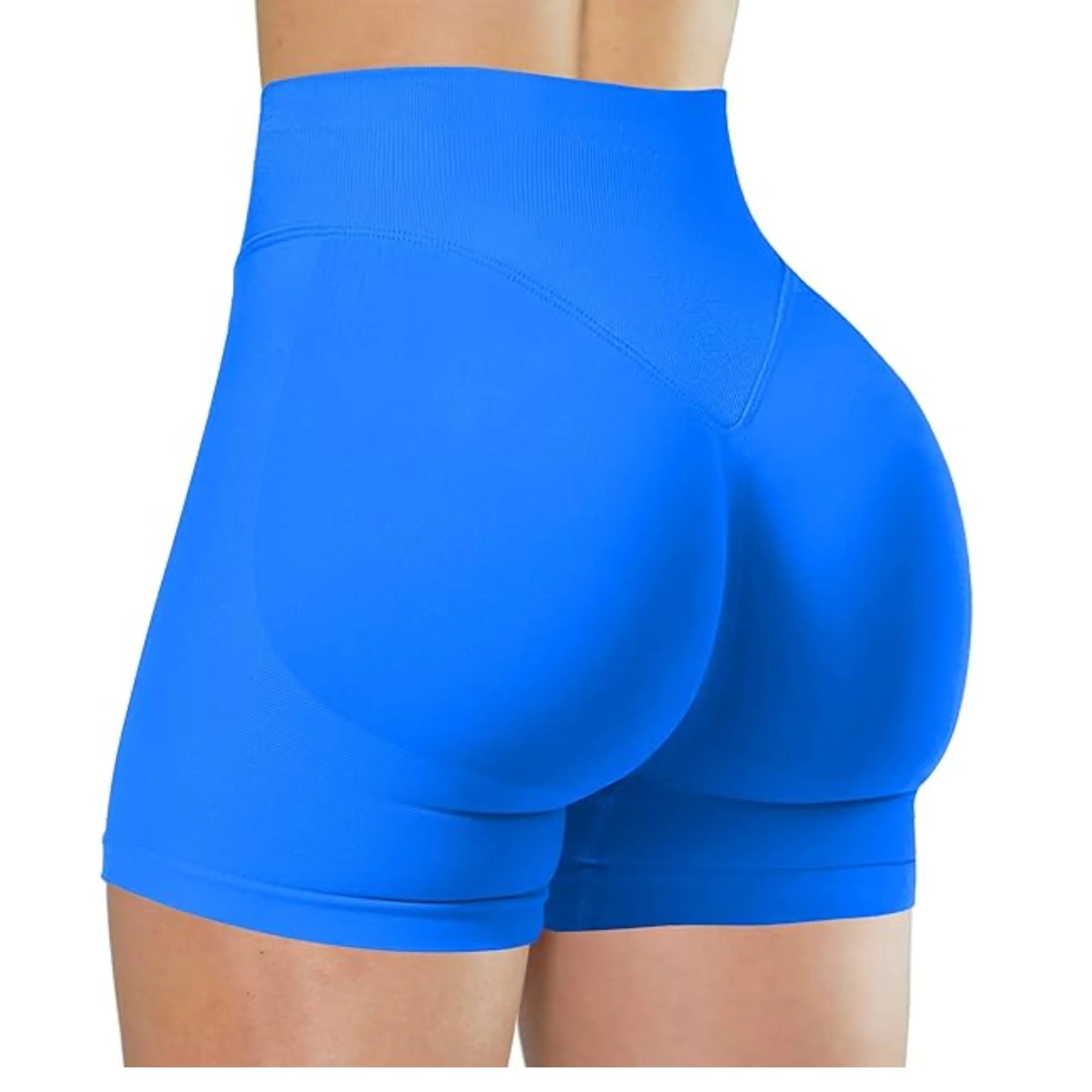 High-Waist Summer Yoga Shorts – Solid Color Fitness Leggings