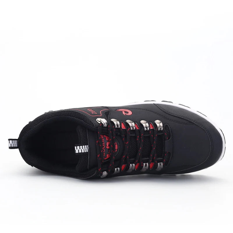 Men’s Leather Casual Sneakers – Lightweight Walking Shoes
