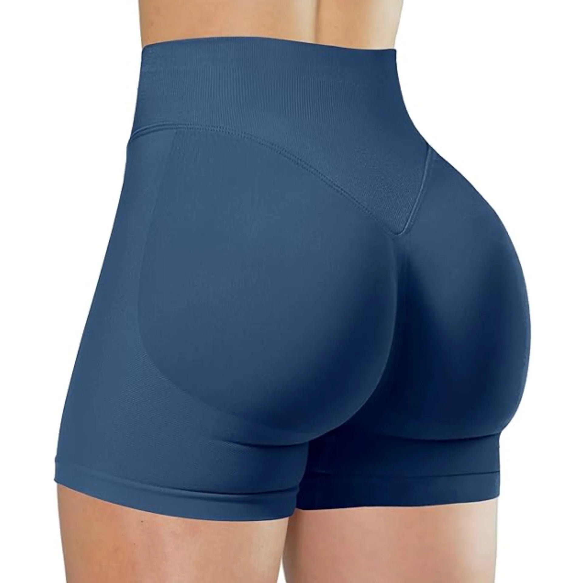 High-Waist Summer Yoga Shorts – Solid Color Fitness Leggings