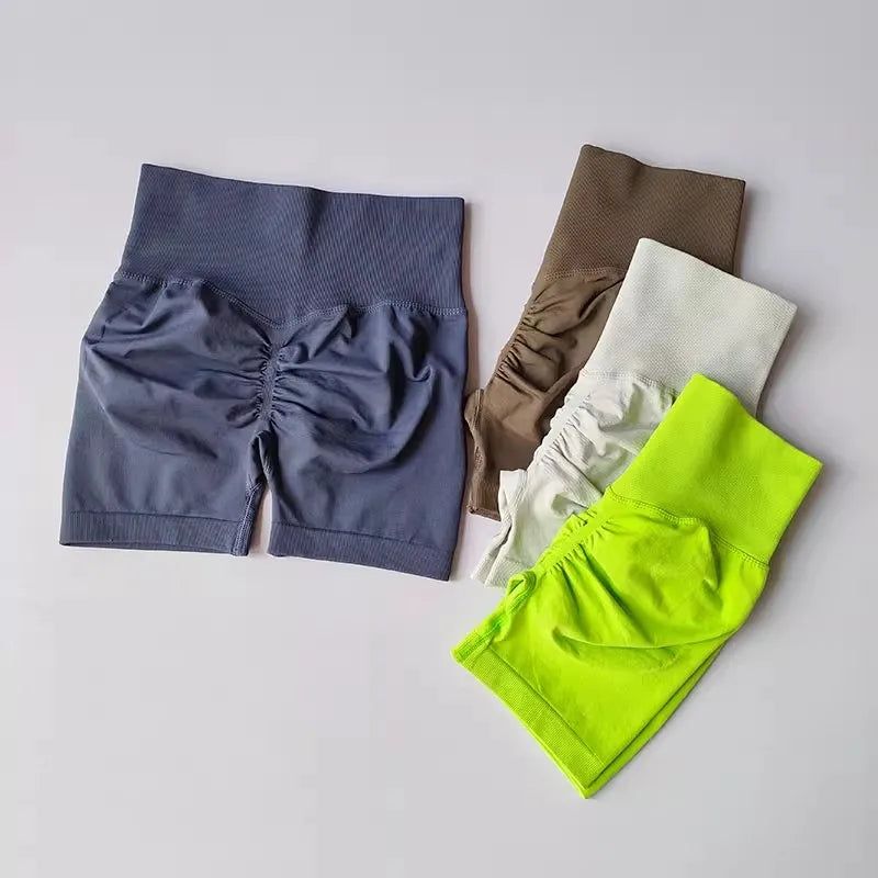 High-Waist Women’s Yoga & Fitness Shorts – Breathable Workout Shorts