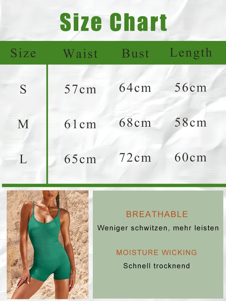 Seamless High-Waist Women’s Yoga Jumpsuit – Fitness Sports Set