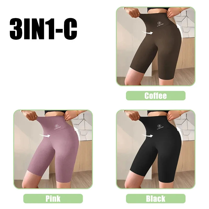 Women’s High-Waist Sports Shorts – Cycling, Jogging & Gym