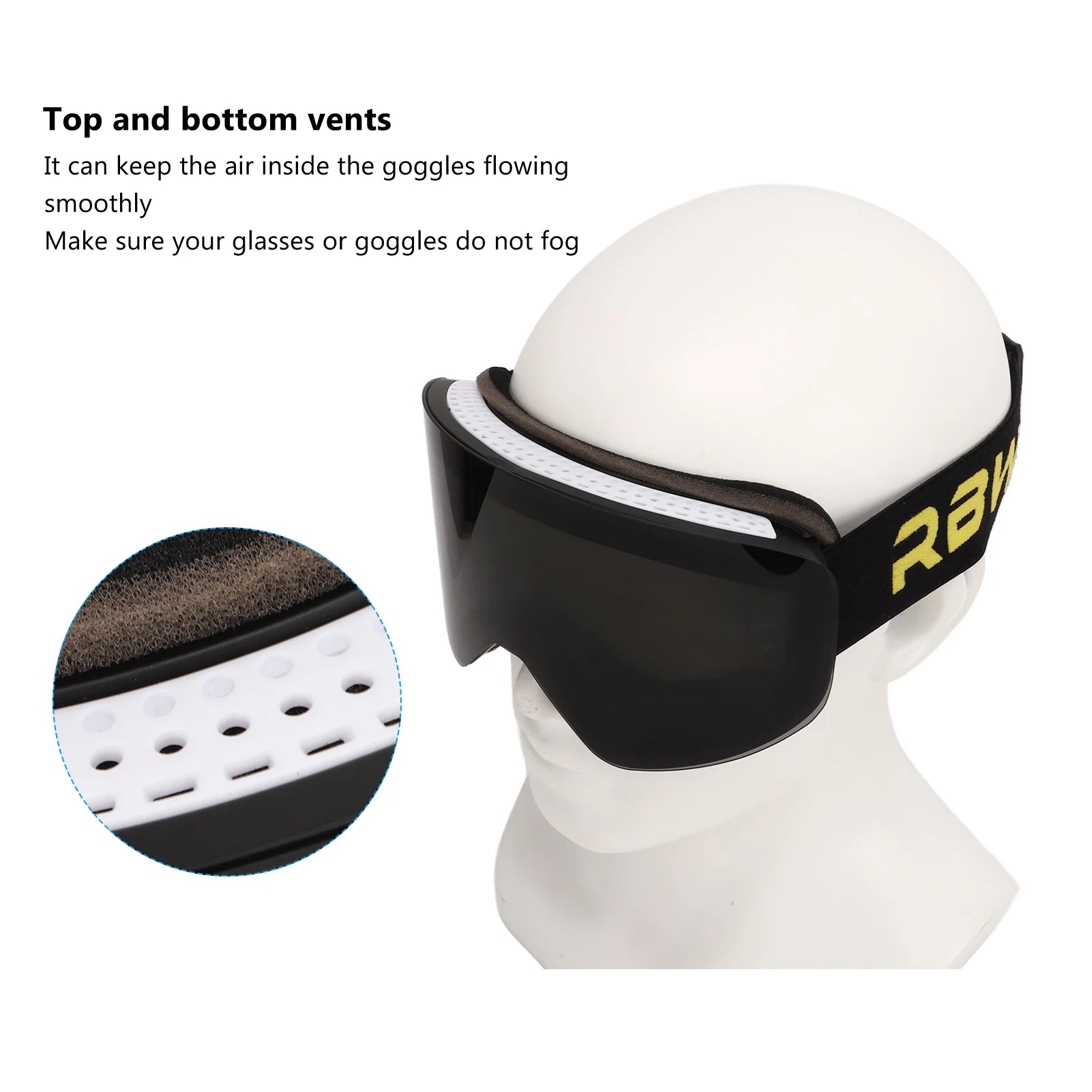 Magnetic Ski Goggles – Anti-Fog UV Snowboard OTG Goggles