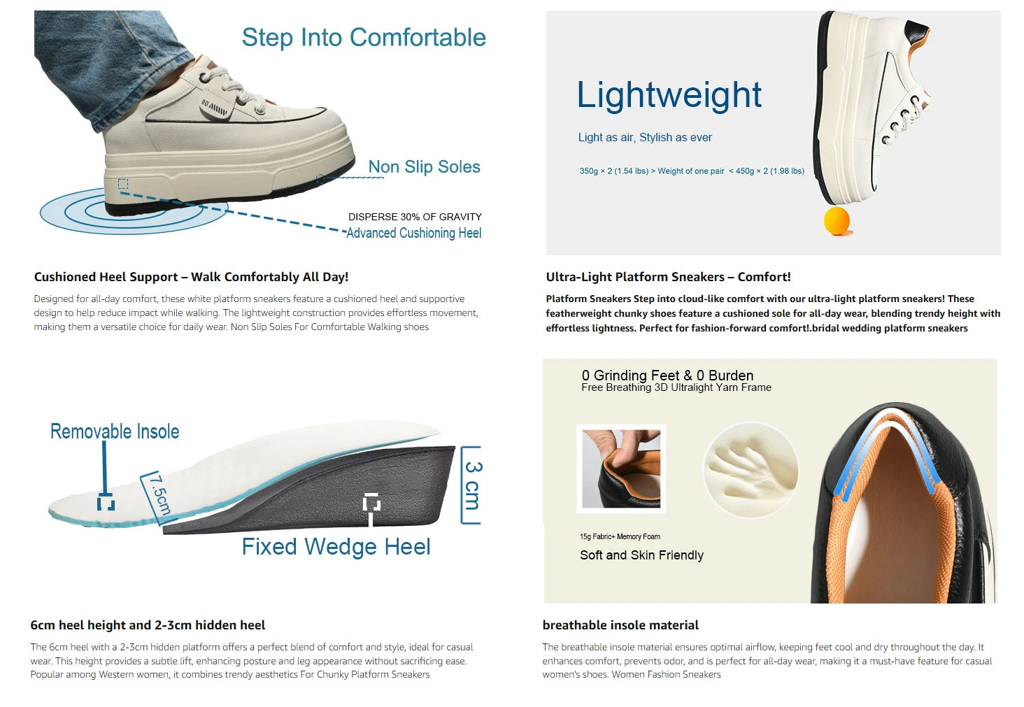 9cm Platform Leather Sneakers – Women’s Casual Vulcanized Shoes