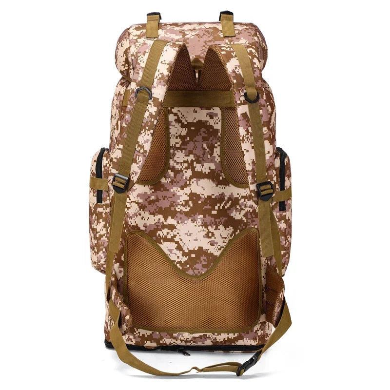 80L/100L Tactical Mountaineering Backpack – Large Outdoor Hiking & Camping Bag