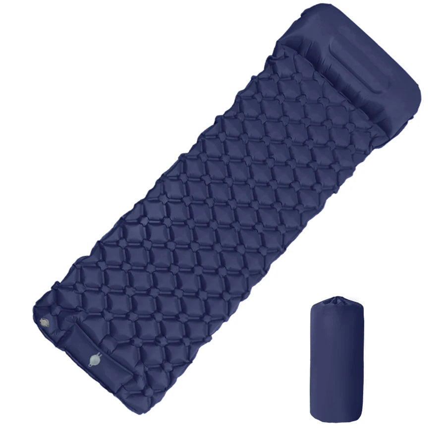 Inflatable Camping Mattress with Pillow – Ultralight Sleeping Pad