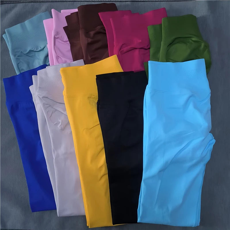 Seamless High-Elastic Yoga Leggings – Butt-Lifting Fitness Tights