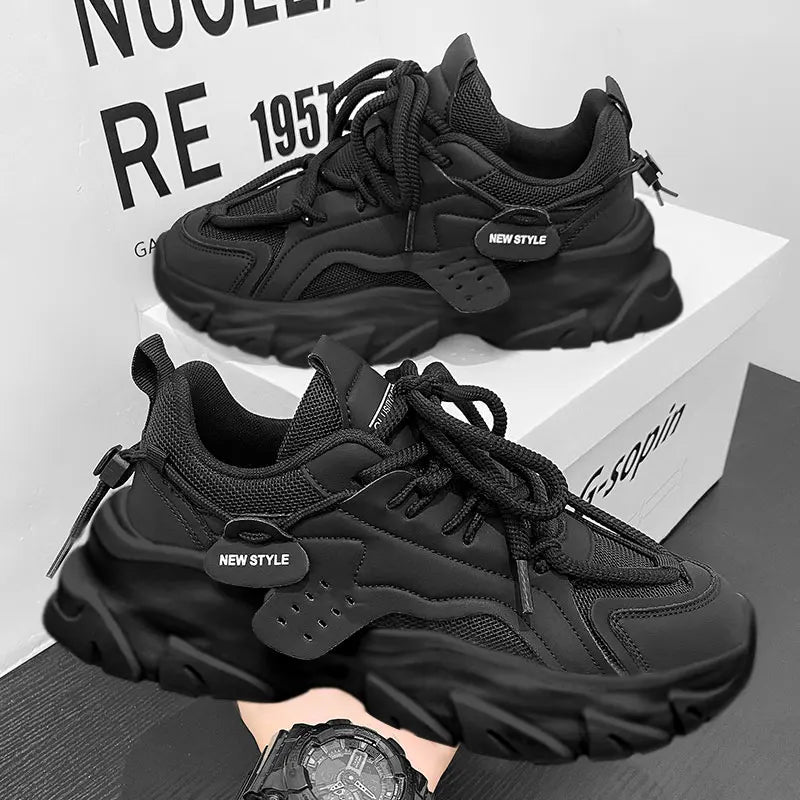 Men’s Breathable Thick-Soled Sneakers – Comfortable Casual & Running Shoes