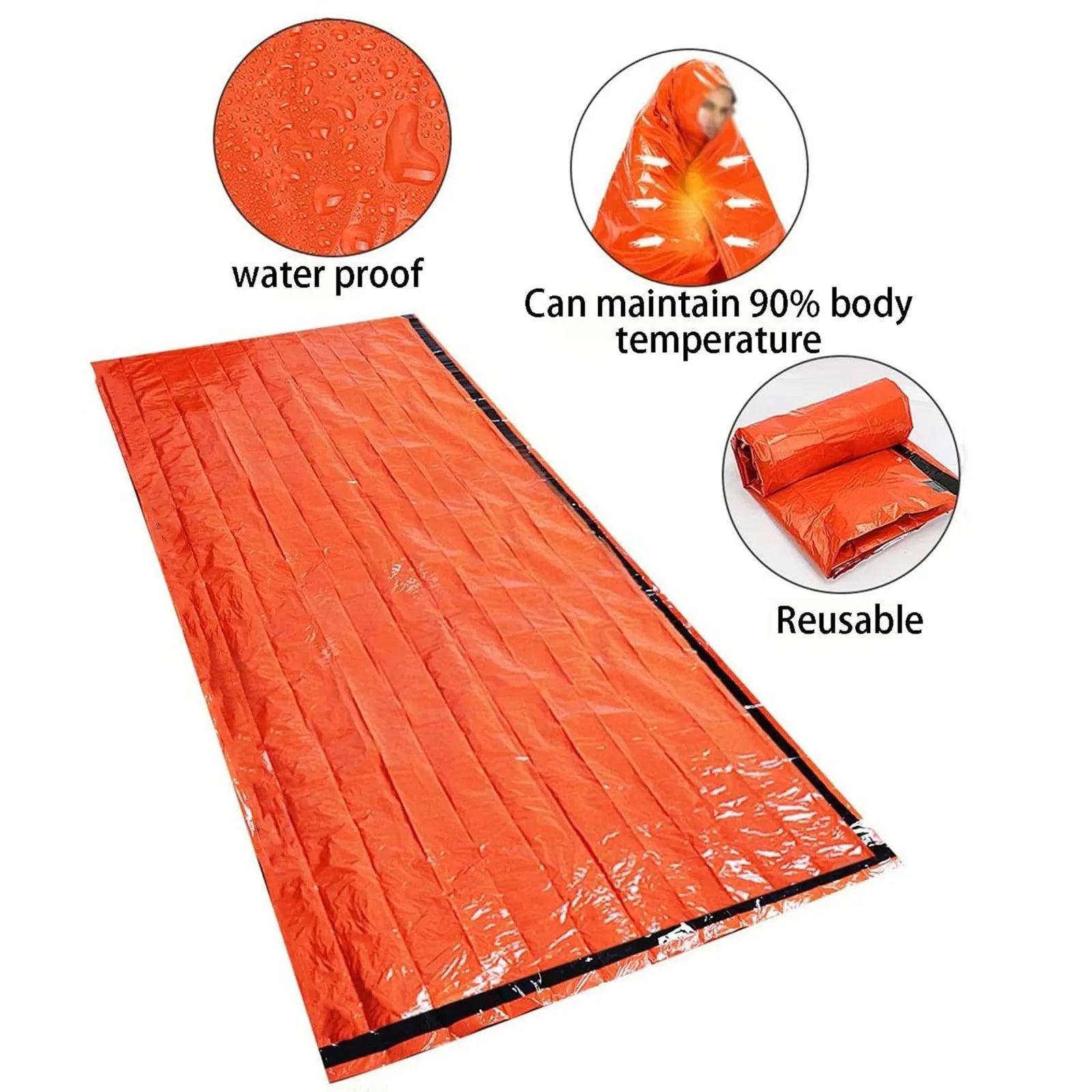 Emergency Mylar Sleeping Bag – Waterproof Survival Blanket