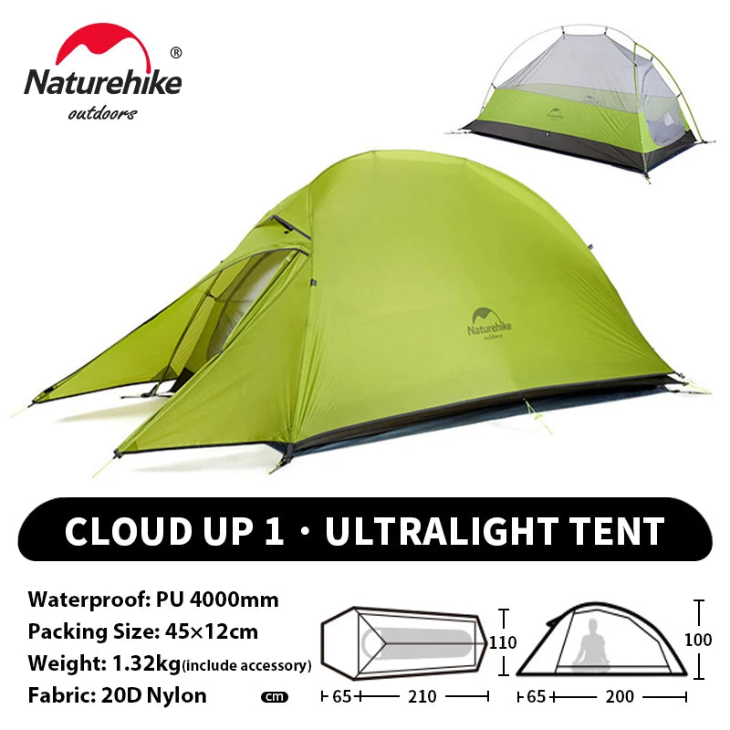 Naturehike 2-Person Waterproof Trekking Tent – Lightweight 3-Season Outdoor Shelter