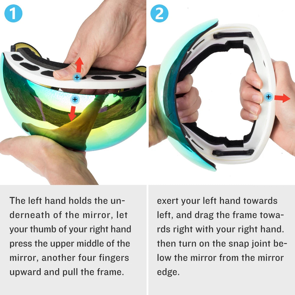 UV400 Ski Goggles – Anti-Fog Snowboard & Ski Eyewear