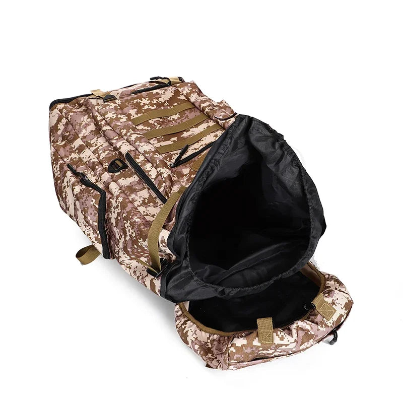 80L/100L Tactical Mountaineering Backpack – Large Outdoor Hiking & Camping Bag