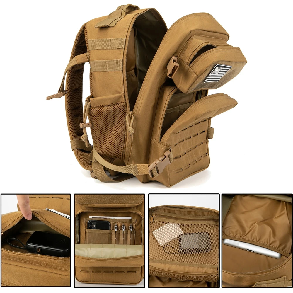 25L Tactical MOLLE Backpack – Outdoor, EDC & Hiking Rucksack
